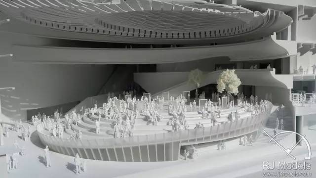 ▲戲曲中心概念模型的特色吊頂。