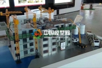 剪刀墻結構吊裝模型，PC構建生產線模型
